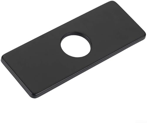 Sofisticata piastra in acciaio inox progettata specificamente per rubinetti moderni a foro singolo (nero)