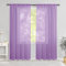 Karseteli Halb-Voile-Vorhänge, 228,6 cm lang, 2 Paneele, Stangentasche, Fensterbehandlung für Wohnzimmer, Schlafzimmer, Esszimmer, Lavendel 132,1 x 228,6 cm (B x L)