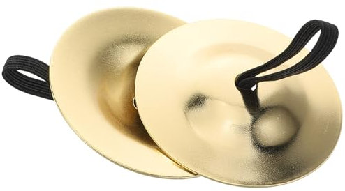 BESTonZON 1paar Fingerzimbeln Für Bauchtanz Musikinstrument Mit Melodischer Begleitung Für Tänzer Und Partys Geeignet Für Erwachsene Und Aufführungengold