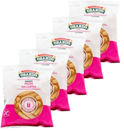 Picos Camperos Gourmet Sin Gluten | Obando - Pack de 5 x 20 Gr - Picos Rústicos de Utrera, Sevilla - Piquitos Artesanales