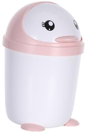 Lurrose Mini Cestino Da Tavolo Simpatico Pinguino Cestino Da Tavolo Con Coperchio A Ribalta Mini Per Ufficio Auto Cucina Casa