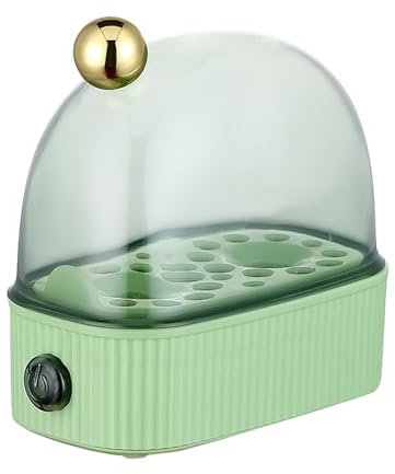 XYUERU Electric Egg Cooker,Portable Rapid Egg Boiler Machine, Boiler Poacher Automatic Multipurpose Cooker Poacher 2 Eggs for Breakfast Fast Heating For Soft Half Hard Boiled Eggs(Green)