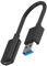 HUANGING Cavo adattatore corto da USB 3.0 a USB C femmina 3A ricarica rapida per sincronizzazione dati rapida e cavo di alimentazione 15 cm