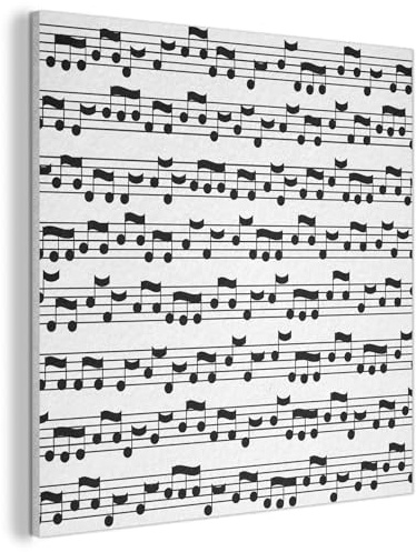 MuchoWow© Decorative Wall Panels Acoustic 40x40 cm Noise And Sound Absorbing Soundproofing Proofing Panel Room Treatment Soundproof Felt Boards Patterns - Music notes