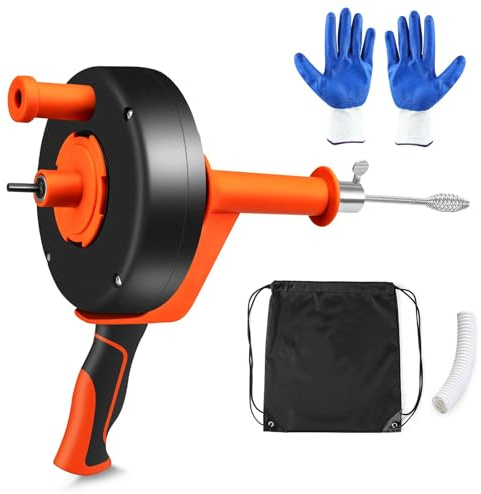Rohrreinigungsspirale, Spirale abfluss rohrreinigung, Abflussreiniger Spirale mit 10m elektroplattierte Feder, Abflussspirale Rohrspirale für Küche,Waschbecken, Dusche, Badewanne