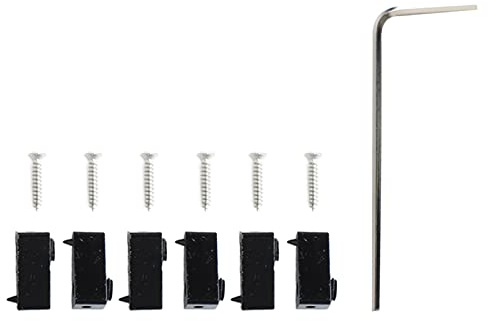 Fockety Gitarren-Conterterutter, 6-Saiten-ConterTutter, Koopfloses E-Bass-Saitenmutter-Set, Enthält 6 Saitenmuttern und 6 Befestigungsschruben, Zubehör für E-Gitarre Ohnes Koppel