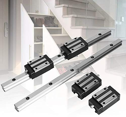 RASTKY HGR15-Set, 2 Stück, HG15-300 Mm, Gusseisen mit HGH15-Lager, Gleitblock, Schwarz, Oberfräsen, Drehmaschinen, Fräsen