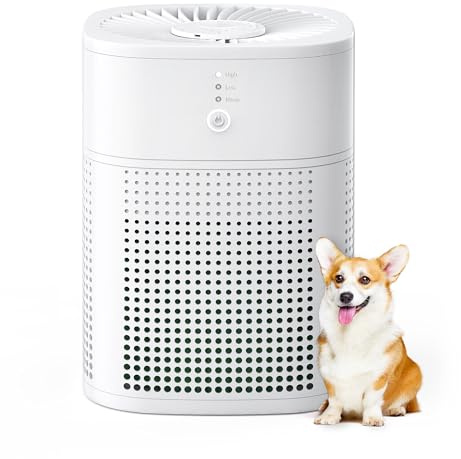 MERONTE Luftreiniger Allergiker mit Aromatherapie, Air Purifier für Raucherzimmer, Luftreiniger mit HEPA Luftfilter gegen 99,97 Prozent Schimmel Staub Pollen Tierhaare, 24dB, Weiß, 1 Pack+3 Modi