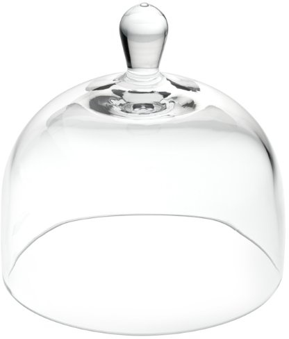 Utopia R90051 Dining Glass, Cloche, 4, 10 cm (Pack of 6) | Protects desserts and bakes on display or during service in commercial kitchens, cafés and restaurants.