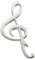 J Shop Music Note Bottle Opener, Silver