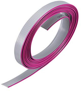 sourcing map IDC Wire Flat Ribbon Cable 2m/6.6ft Length 1.27mm Pitch 8 Pins Gray for JTAG/ISP Connecting