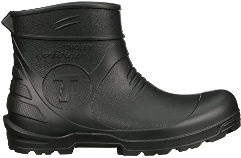 TINGLEY unisex adult Workboot Rain Boot, Black, 14 Women 12 Men US