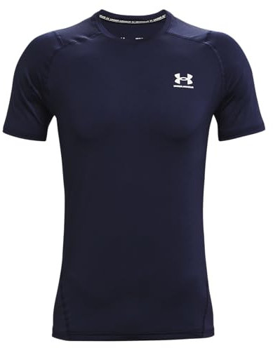 Under Armour Men's UA HG Armour Fitted SS, Lightweight Mens' Running Top, Breathable and Quick-Drying Compression Top