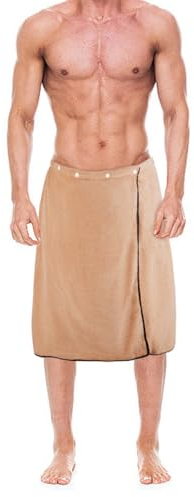 kilofly 1 asciugamano da bagno regolabile da uomo, con chiusura a scatto, 68,6 x 139,7 cm