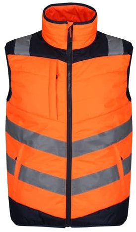 Regatta Mens Baffled High-Vis Body Warmer (S) (Orange/Navy)