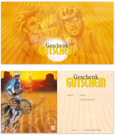GESCHENKGUTSCHEINcom 50 Stück Geschenkgutscheine zum selber Ausfüllen. Gutscheine für Fahrradzubehör Fahrrad Radsport Fahrradgeschäft. SP1205
