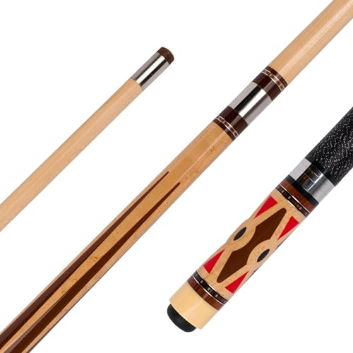 Stradivari Billard-Queue „Karat“ | 2-teilig | Bergahorn Oberteil, Irish-Linen Griff | Inkl. Gewichtsringe | Verschiedene Designs | 550-640 g Gewicht | Pool Queue