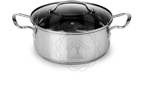 CASSERUOLA CON COPERCHIO PYREX ACCIAO INOX INDUZIONE MEPRA (Casseruola cm. 24)