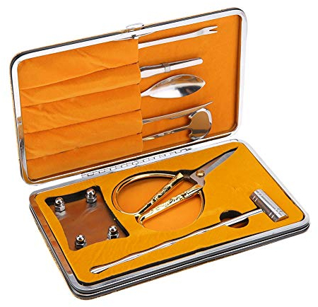 Set di 8 Strumenti Professionali per Frutti di Mare, Pinze Astice Forbici per Granchio Acciaio Inox Pinza per Crostacei Set Regalo con Scatola per Granchio, Aragosta, Crostacei, Ostriche, Noci