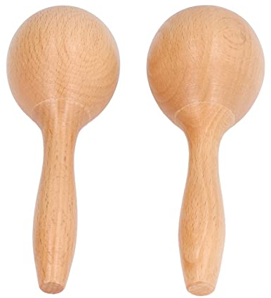Maracas Percussion Instrument Compact Portable Musique Maracas Hêtre Équipement de fête en Bois pour Les Jeux de Concert