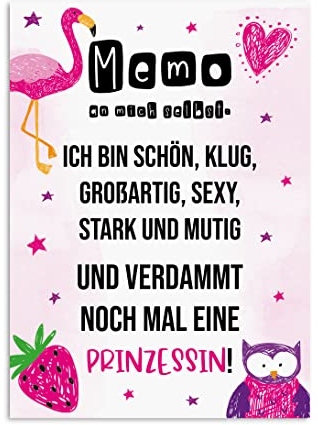 Nastami Postkarte MEMO an mich selbst Verdammte Prinzessin