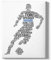 Deqosy Personalisierbarer Fußballspieler Premiumleinwand, Fussball Leinwand personalisiert, Word Art, Geburtstagsgeschenk für Fußballer (Leinwandbild)