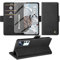 Giyer Handyhülle für Xiaomi 12T/12T Pro 5G Hülle mit Schutzfolie, Standfunktion Kartenfach Wallet Premium Leder Schutzhülle 12T Pro Flip Case Cover Stoßfeste Klapphülle 12T 5G 6.67 Zoll (Schwarz)