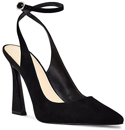 Reoplty Womens Closed Toe Ankle Strap Heels Pointed Toe Pumps Shoes Slingback High Heel Wedding Dress Shoes