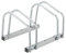 Relaxdays Portabici da Terra, Supporto per 2 Biciclette, E-Bike, Parcheggio Ruote Fino 60 mm, 26,5x40,5x33 cm, Argentato, Acciaio