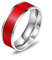 Große Ringe, Zarte Ringe Titan Edelstahl Roter Emaillering Breite 7mm Freund Geschenk Ring Größe 57 (18.1)