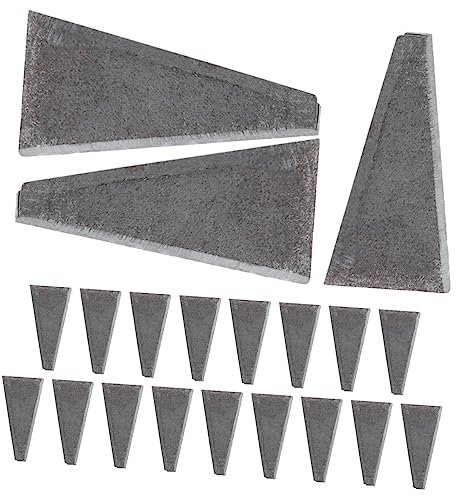 Yardwe 20 Pezzi Cuneo Triangolare Cuneo Di Fissaggio Cunei Con Manico in Legno Cuneo Per Martello Cunei Per Abbattimento Alberi Forma a Cuneo Acciaio Al Carbonio All'aperto