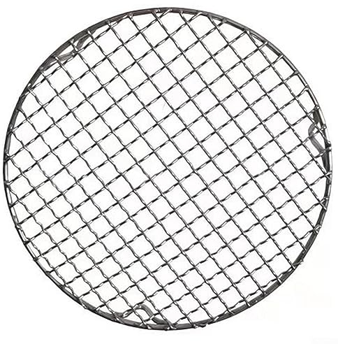 URPIZY Grillrost, 25 cm, rund, Edelstahl, Grillrost, dämpfendes Kühlgitter für Outdoor-Camping, Picknick, Backen