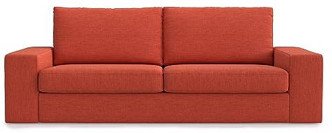 MASTERS OF COVERS Ersatzbezug Kompatibel mit Kivik 3 Sitzer Sofa, Kivik 3 Sitzer Sofabezug, Kivik Bezug, Kivik 3er Bezug, Kivik Loveseat Bezug, 228 x 95 x 83 cm (Orange, Polyester)