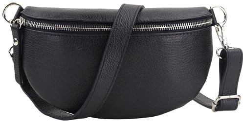 Blade Bauchtasche Damen Echtleder, stylische Gürteltasche Damen mit abnehmbarem Leder verstellbarem breiter Gurt, Crossbody Bag Damen, Hochwertige Brusttasche für Frauen