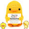 xinrongda Pocket Hug Positivo Pato, Creativo Muñeca De Pato De Lana Tejida, Un Pequeño Abrazo, Mejor Novia Regalos, Pequeño Regalo Para Novia Familia Amigo Paciente