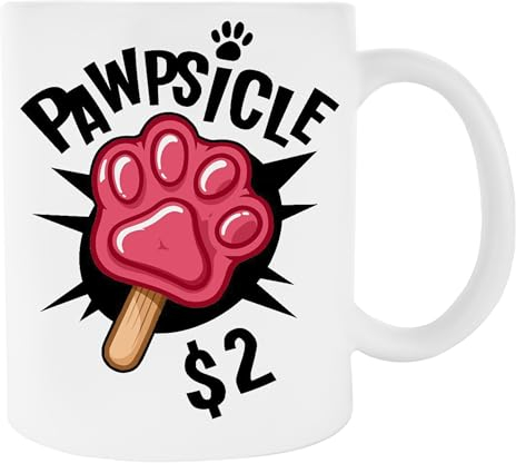 Newtee Pawpsicle $2 Tasse En Céramique Blanche Pour Tasse À Café Pour Le Thé