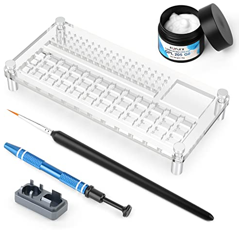 RunJRX 36 commutateurs Station de Lubrification Acrylique pour commutateur de Clavier, GPL 205G0 0,53 oz/15 g, ouvre-Interrupteur, kit de lubrifiant de commutateur pour Clavier de Jeu