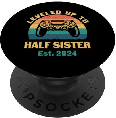 Livellato fino a mezza sorella 2024 Gaming Gamer PopSockets PopGrip Intercambiabile