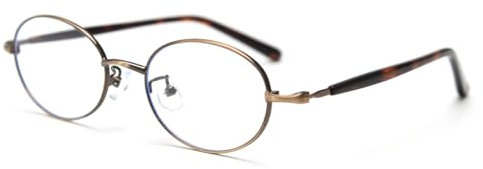 LIGOES Kleine ovale Gläser Rahmen Metall Brillen für Büro Dame Retro Leopard Literary Style Eyewears (brown leopard frame)