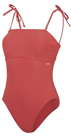 Speedo Maillot de Bain 1 Pièce Effet Galbant Bandeau, Vêtement Sculptant, Maillot de Bain pour la Plage et Les Vacances Maillot de Bain pour Femme, Poussière Spatiale, 36