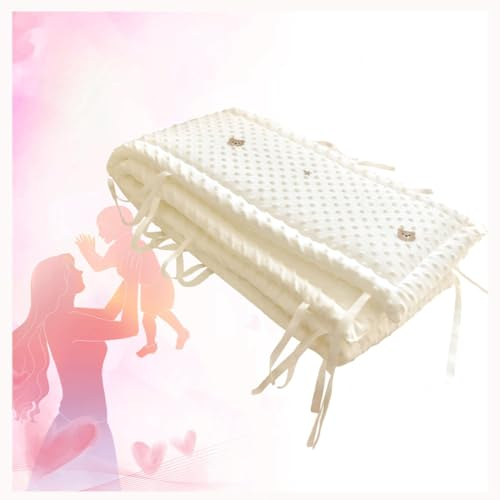 ULPYO Babybett Umrandungen, Weich,Atmungsaktiv Gitterbett Umrandung, Waschbar Babybett Schutz Umrandung für Kinderbett,160x28cm