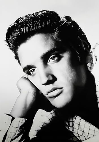 KUSTOM ART Dekoratives Wandposter Serie Hollywood Star Elvis Presley Kunstdruck auf beschichtetem Papier 40 x 30 cm ohne Rahmen