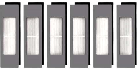 (6 Stück) HEPA Filter Compatible With Ecovacs DEEBOT OZMO N10 Plus T5 T8 T9 T8 AIVI Max 920 950 N5 N7 N8+ N8 Pro Plus DX55 DX93 DJ65, Roboter-Staubsauger-Filter-Zubehör