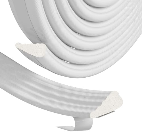Draft Excluder for Doors and Windows,Draught Excluder Tape,Foam Door Seal | Window Insulation Seal Strip,Window Draft Excluder Door Soundproofing Sealing Weather Strip（White,5M×2 Roll）