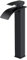 SGUVK Robinet Salle de Bain, Mitigeur Lavabo Cascade Avec une Hauteur de Bec de 232 MM, Robinet Lavabo Carré en Laiton Eau Chaude et Froide Disponible G 3/8, Noir Mat