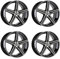 4x Oxigin Felgen Alufelgen 18 Concave 7,5x19 ET50 5x112 black full polish kompatibel mit Skoda Karoq Octavia
