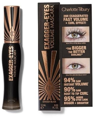 Charlotte Tilbury ORIGINAL | Exagger-Eyes Volume Mascara | Bella by Cloud.Sales Cosmetics (EXAGGER-BLACK, 10,0 ml (1er-Pack)