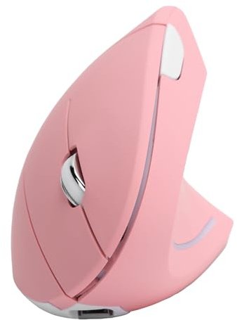 Dioche Ratón Vertical inalámbrico diseño ergonómico para Oficina y Juegos, Accesorio portátil Recargable para Ordenador, Ajuste de dpi de 4 Niveles, iluminación RGB.