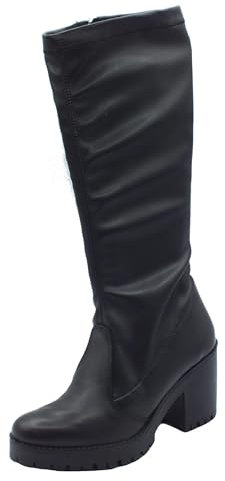 Igi&Co 6667200 Nappa Soft Nero Stivali con Tacco Alto per Donna in Pelle Elasticizzata (Taglia 39)