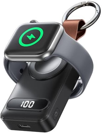 ZKAPOR 2000mAh Kabelloses Ladegerät für Apple Watch Serie, Mini Power Bank Mit LED-Anzeige Magnetisches Kabelloses Tragbares Ladegerät kompatibel mit Apple Watch 10/9/8/7/6/5/4/3/2/SE/Ultra/Ultra 2